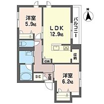 フォレナ 00203 ｜ 神奈川県厚木市栄町１丁目13-6（賃貸マンション2LDK・2階・60.68㎡） その2