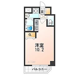 オズレジデンス尼崎 ワンルームの間取図画像