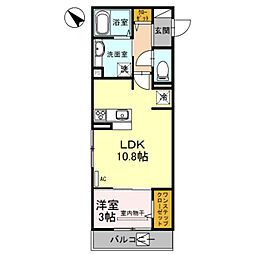 京阪本線 古川橋駅 徒歩8分の賃貸アパート 3階1LDKの間取り