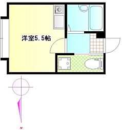 Solo大岡山 ワンルームの間取図画像