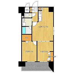 アトラスアルファーノ箱崎 2LDKの間取図画像