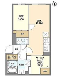 ウェルスクエア新宿戸山 地下1階1SLDKの間取り