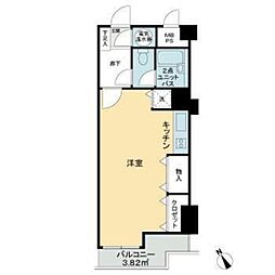 ライオンズマンション白金第3 ワンルームの間取図画像