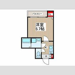 グランバリエ小川 1階1Kの間取り