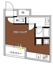 シグマ柿の木坂 ワンルームの間取図画像