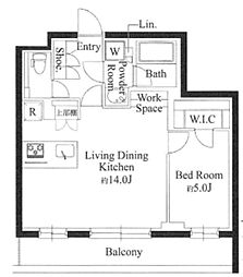 ラヴィエール千駄ヶ谷プレミアムレジデンス 3階1LDKの間取り