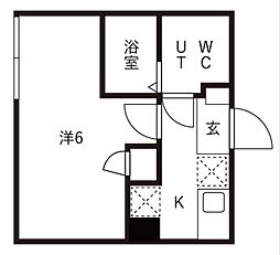 アイリス渋谷 1階1Kの間取り
