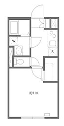 エルファーロ笹塚II 4階1Kの間取り