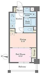 DUOSTAGE大塚 1DKの間取図画像