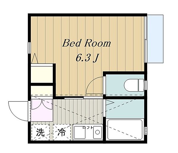 コンフォート百合ヶ丘壱番館 101｜神奈川県川崎市麻生区高石３丁目(賃貸アパート1K・1階・19.24㎡)の写真 その2