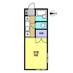 ルグラン南大沢 1階1Kの間取り
