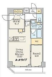 クレストコート南長崎 2LDKの間取図画像