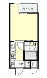 日神パレス戸塚 1Kの間取図画像