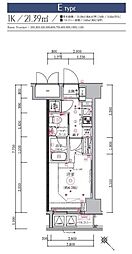 リブシティ横濱関内 1Kの間取図画像