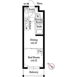 (仮称)プラチナスクエア赤羽 3階1DKの間取り