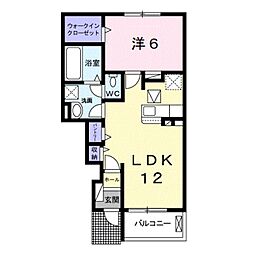 ルフナ　II 1階1LDKの間取り