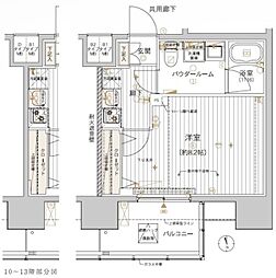 メインステージ東日暮里 1Kの間取図画像