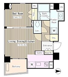 CIELTOURLOGEMENT 1LDKの間取図画像
