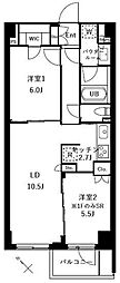 ザ・ケンジントン・レジデンスときわ台 2LDKの間取図画像