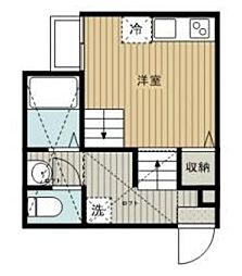 グリシーヌ岩槻本町 ワンルームの間取図画像