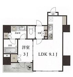 コノエ一番町 1LDKの間取図画像