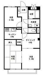 サニーコート南台 3DKの間取図画像