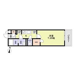 ベノーネ西所沢 1Kの間取図画像