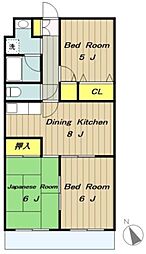 プランドール 3DKの間取図画像