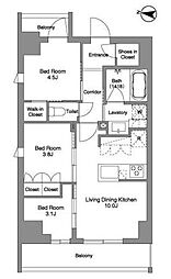 BPRレジデンス東日暮里 5階3LDKの間取り