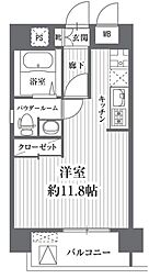 HF浅草橋レジデンス 10階ワンルームの間取り