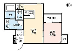 robot home 平野 1LDKの間取図画像