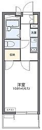 レオパレスあいりす 1階1Kの間取り