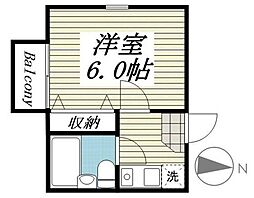 ジュネパレス90 1Kの間取図画像