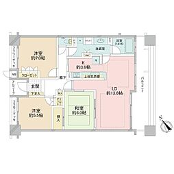 アパガーデンパレス多摩境 3LDKの間取図画像
