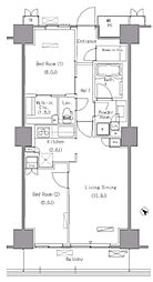パークアクシス豊洲 2LDKの間取図画像