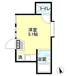 マヤリス ワンルームの間取図画像
