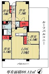 東京メトロ東西線 南行徳駅 徒歩11分の賃貸マンション 6階4LDKの間取り