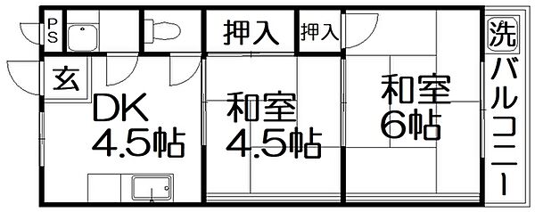 前川ハイツ ｜大阪府枚方市宮之阪５丁目(賃貸アパート2DK・2階・28.00㎡)の写真 その2