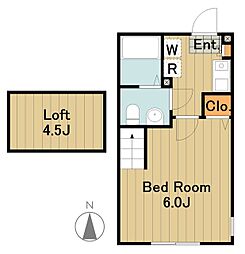 リオラ 1Kの間取図画像