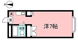 パークアベニューアートヴィレッジ参番館 1階ワンルームの間取り