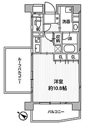 グレイスコート志村三丁目 5階ワンルームの間取り