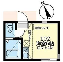 ユナイトみの沢ストロベリーパフェ ワンルームの間取図画像