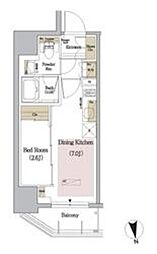 アーバネックス新御徒町 9階1DKの間取り