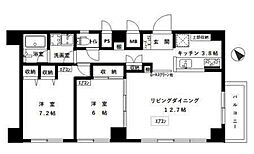 スカイ・エスタ 2LDKの間取図画像