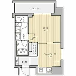 コレット春日 5階1DKの間取り