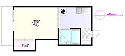 コーポタナカ 1Kの間取図画像