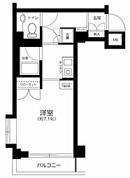 東急東横線 学芸大学駅 徒歩9分の賃貸マンション 2階1Kの間取り