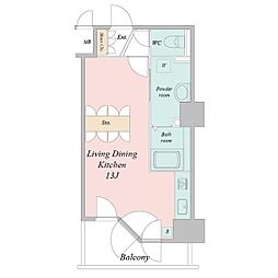 札幌市営東西線 大通駅 徒歩4分の賃貸マンション 6階ワンルームの間取り