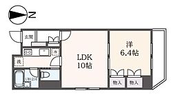 PRESTAGETOBE 1LDKの間取図画像
