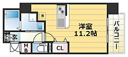 プライムレジデンス神戸・県庁前 1Kの間取図画像